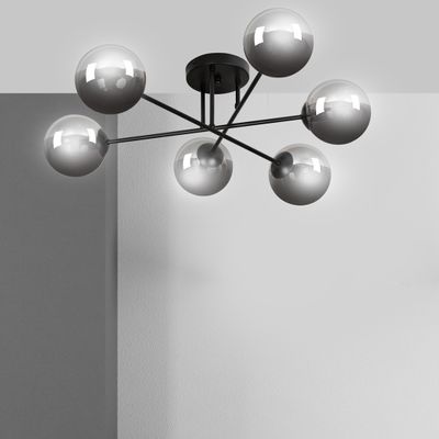 Emibig Lighting Taklampa BRENDI 6B BL GRAFIT