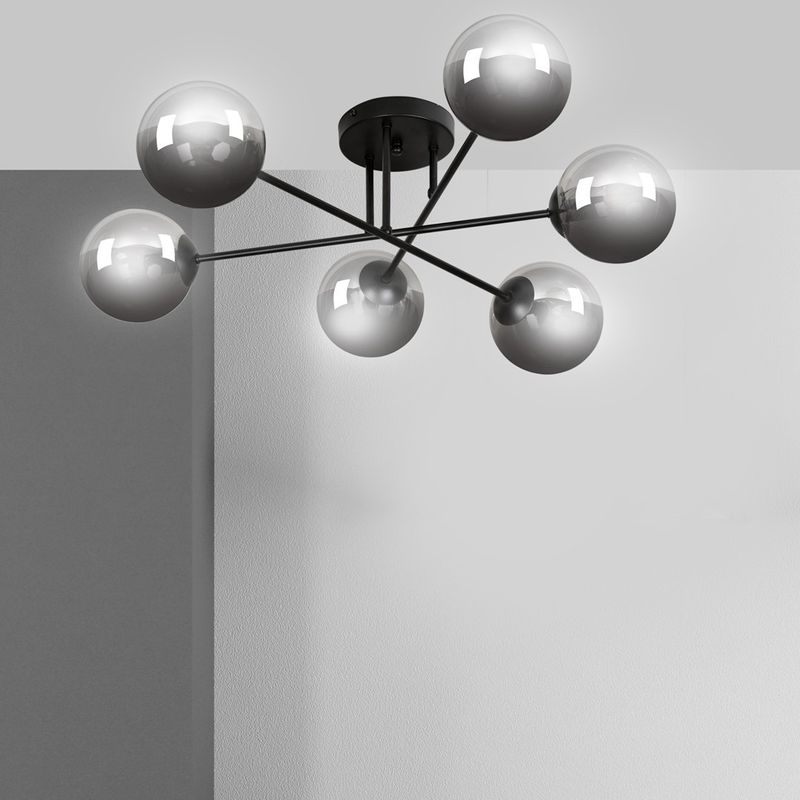 Emibig Lighting Taklampa BRENDI 6B BL GRAFIT