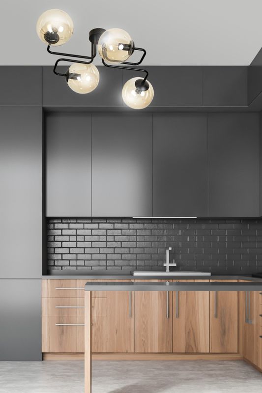 Emibig Lighting Taklampa BRENDI 4 BL HONUNG