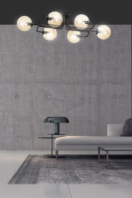 Emibig Lighting Taklampa BRENDI 6A BL HONUNG