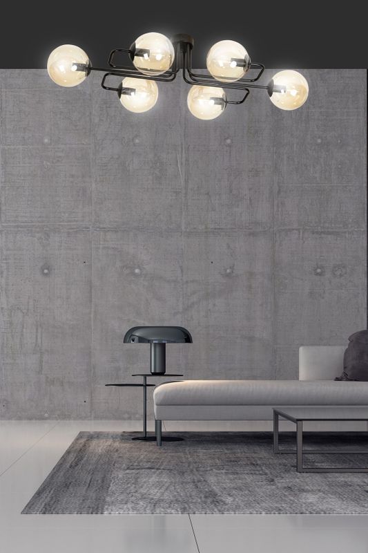 Emibig Lighting Taklampa BRENDI 6A BL HONUNG
