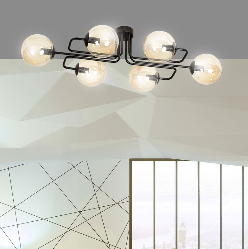 Emibig Lighting Taklampa BRENDI 6A BL HONUNG