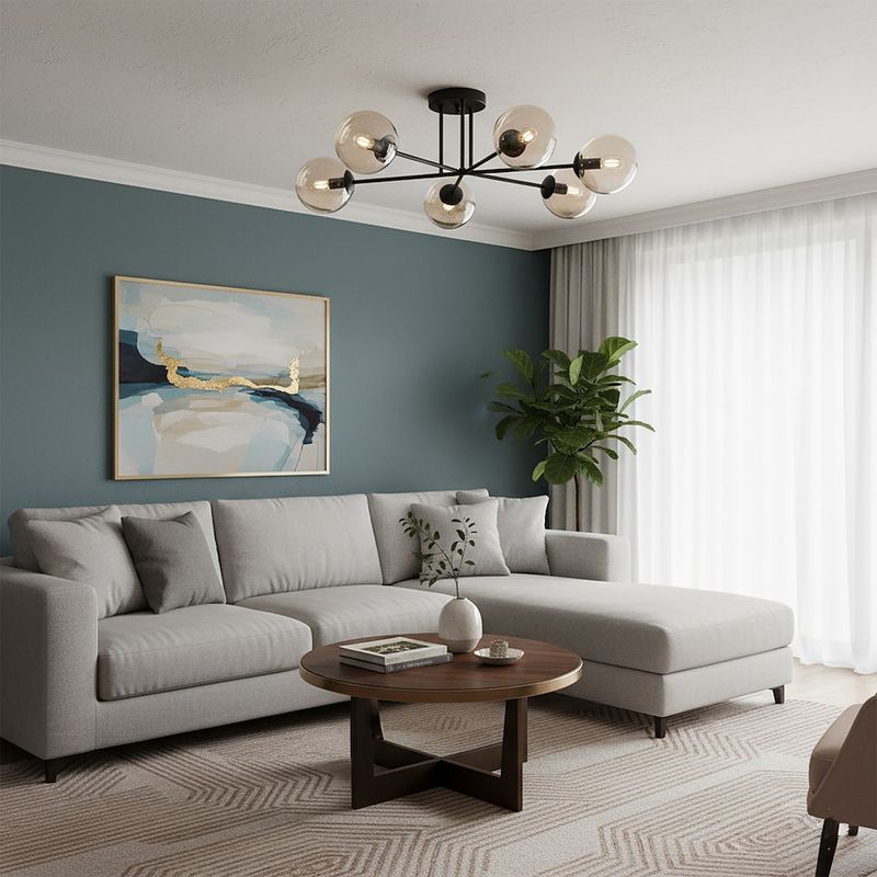 Emibig Lighting Taklampa BRENDI 6B BL HONUNG