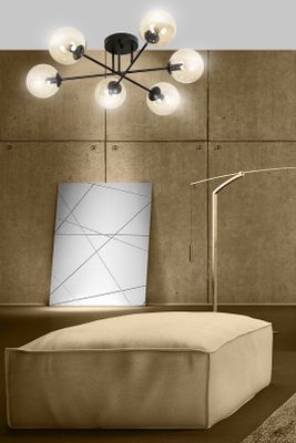 Emibig Lighting Taklampa BRENDI 6B BL HONUNG