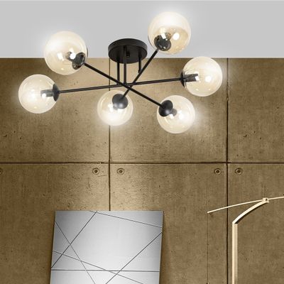 Emibig Lighting Taklampa BRENDI 6B BL HONUNG