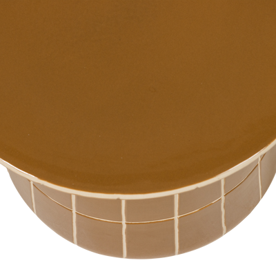 WOOOD Plu Dekorativt Sidobord i Keramik, Honungsgul