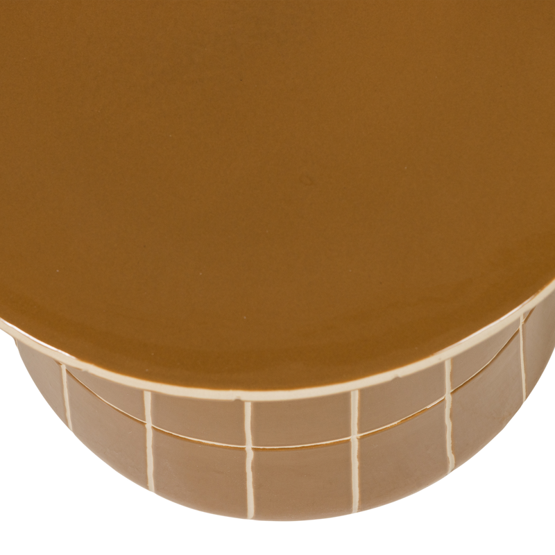 WOOOD Plu Dekorativt Sidobord i Keramik, Honungsgul