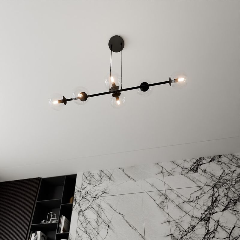 Emibig Lighting Taklampa ROSSI 6 BL TRANSPARENT