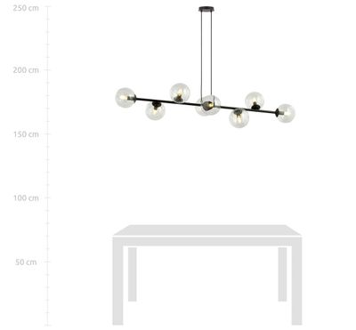 Emibig Lighting Taklampa ROSSI 8 BL TRANSPARENT