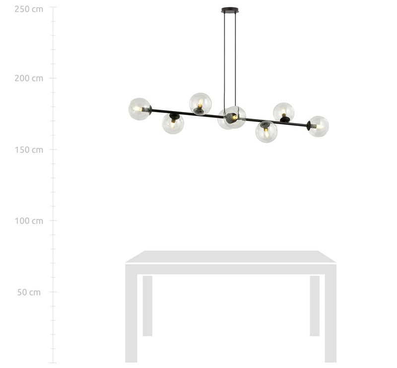 Emibig Lighting Taklampa ROSSI 8 BL TRANSPARENT