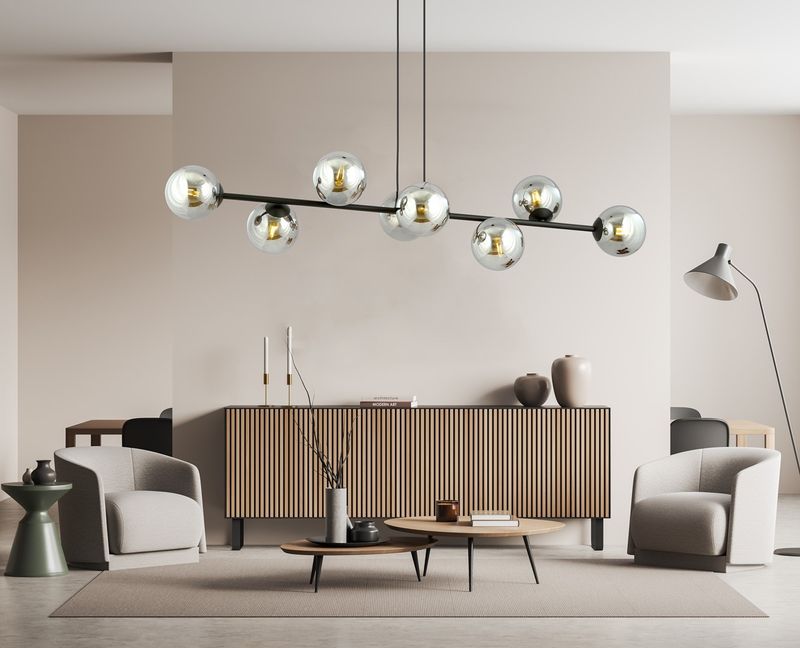 Emibig Lighting Taklampa ROSSI 8 BL GRAFIT