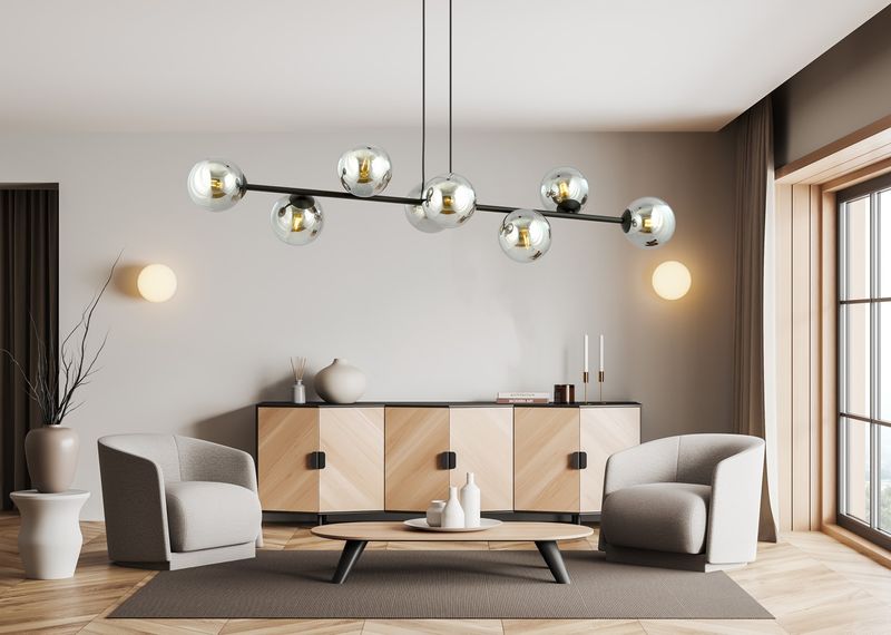 Emibig Lighting Taklampa ROSSI 8 BL GRAFIT