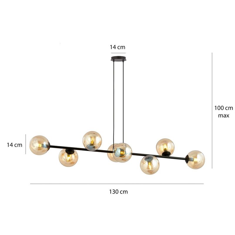 Emibig Lighting Taklampa ROSSI 8 HONUNG