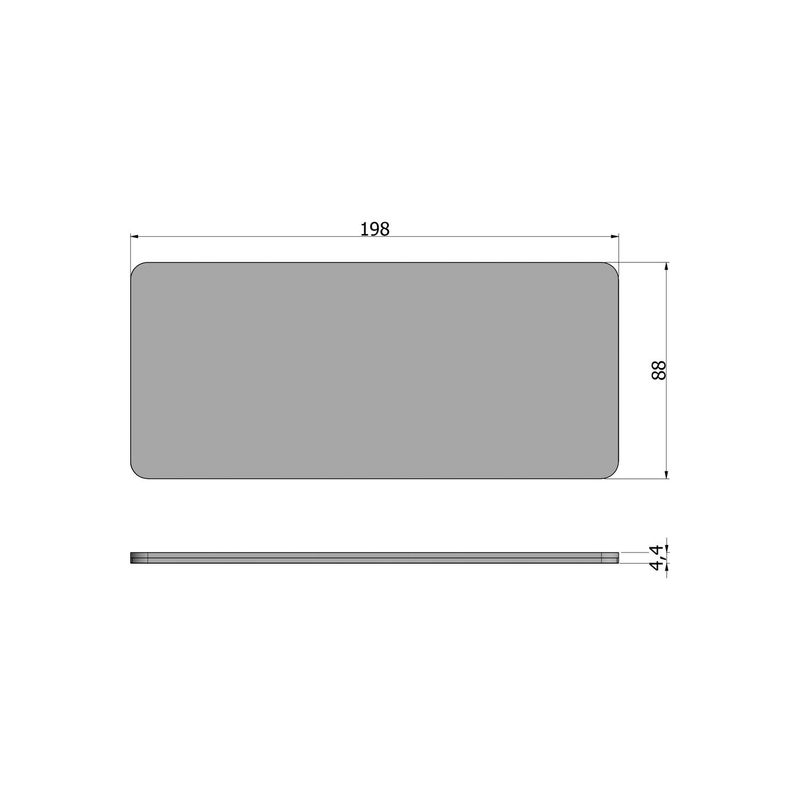 WOOOD TABLO Bord Topp Ek Natur BÖJD 200x90
