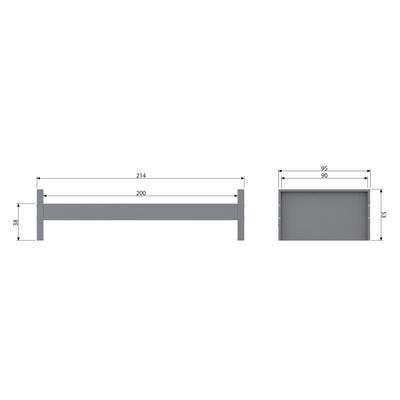 WOOOD MORRIS Säng Furu LOAM 90x200cm
