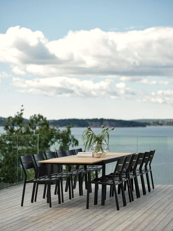 Brafab Naos Matbord Svart/Teak