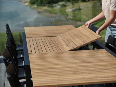 Brafab Naos Matbord Svart/Teak