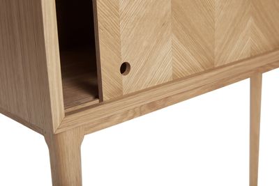 Hübsch Herringbone Konsolbord Skjutdörrar Natur