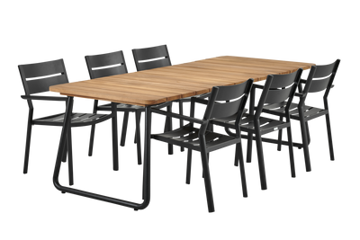 Brafab Nolli Matbord Svart/Teak