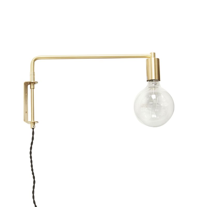 Hübsch Pyke Vägglampa Mässing