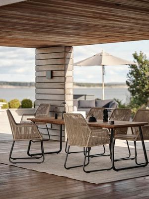 Brafab Nolli Matbord Svart/Teak