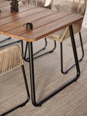 Brafab Nolli Matbord Svart/Teak