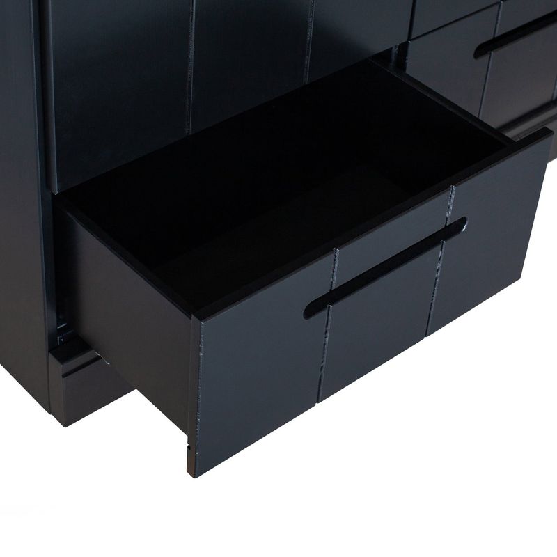 WOOOD Connect 3-dörrars Klädskåp med Låda - Svart