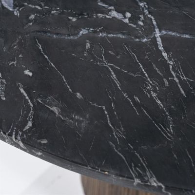 Eleonora Sidobord Maxim rund - 60x60 Svart