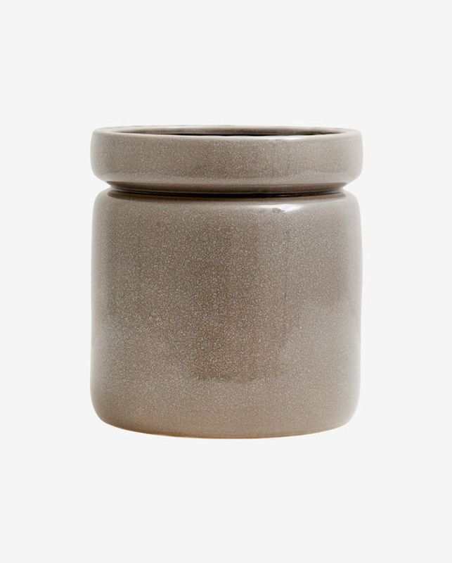 Nordal ISA kruka, L, ljusgrå glasyr