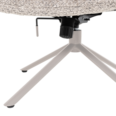 WOOOD Soren Justerbar Swivel Fåtölj i Ullig Grå