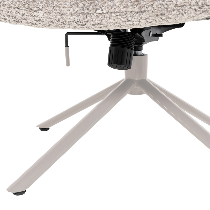 WOOOD Soren Justerbar Swivel Fåtölj i Ullig Grå