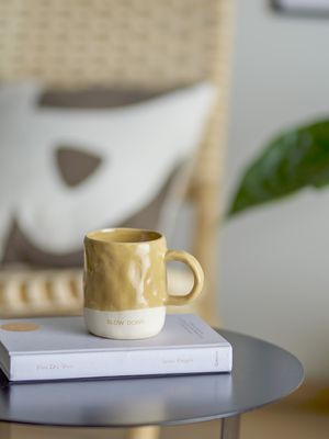 Bloomingville Neo Mugg, Gul, Stengods - 8-pack