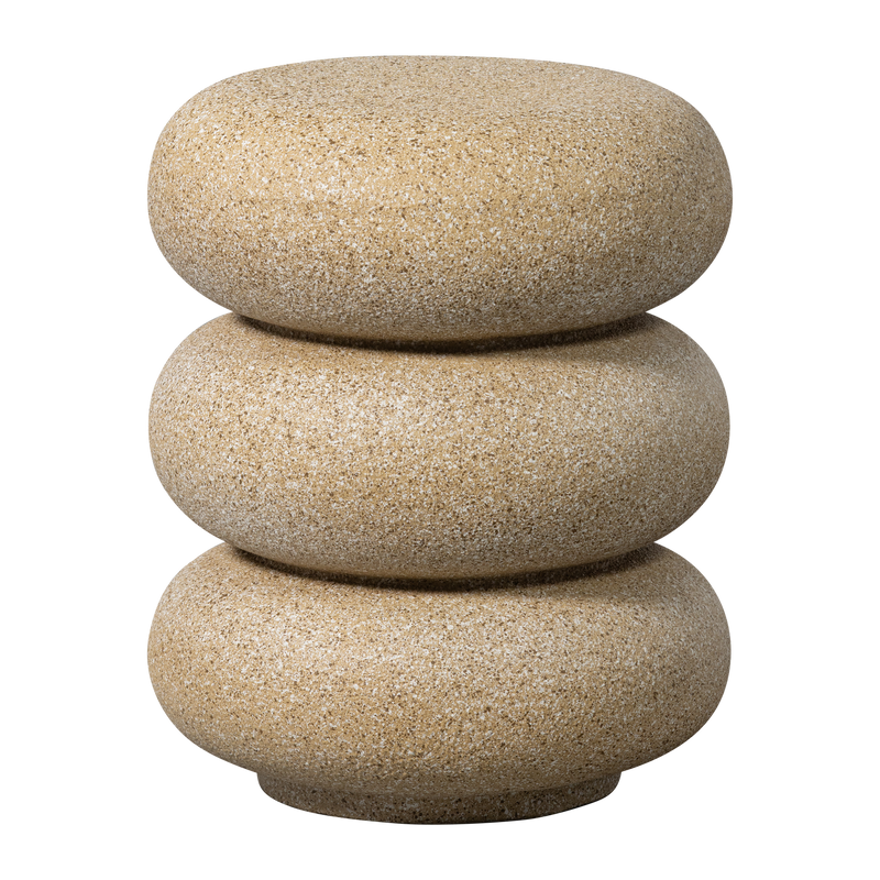 WOOOD Laurel Sidobord med Prickar Beige 2 st