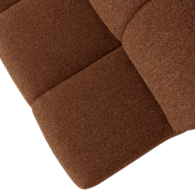 WOOOD Mojo Matbänk 164 cm med Ryggstöd i Boucle Rostbrun