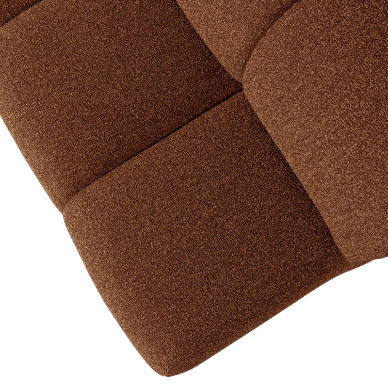 WOOOD Mojo Matbänk 164 cm med Ryggstöd i Boucle Rostbrun