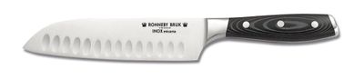 Ronneby Bruk - Micarta Santoku Japansk Kockkniv 17,5 cm Rostfritt Stål