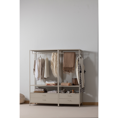 WOOOD Ferris Öppen Klädskåp 100 cm Metall Sand