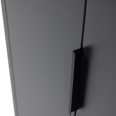 WOOOD Gunnar 2-dörrars skåp i matt svart furu