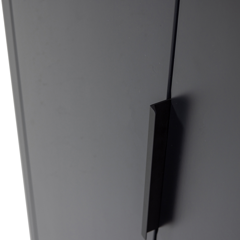 WOOOD Gunnar 2-dörrars skåp i matt svart furu