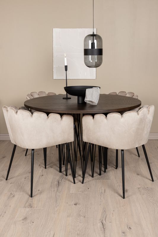 Venture Home Stone Rund Matgrupp