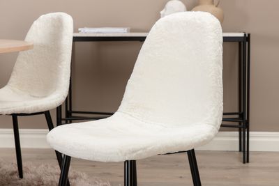 Venture Home Bianca & Polar Runt Matbord ⌀110 Vitputsad + 4 st Matstolar Vit