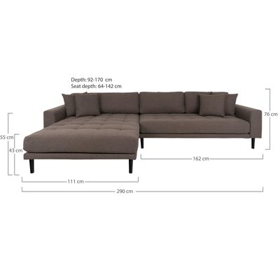 House Nordic Lido Loungesoffa Brun