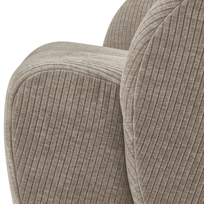 WOOOD Mojo Svängbar Fåtölj i Vävd Ribbad Tyg Mörk