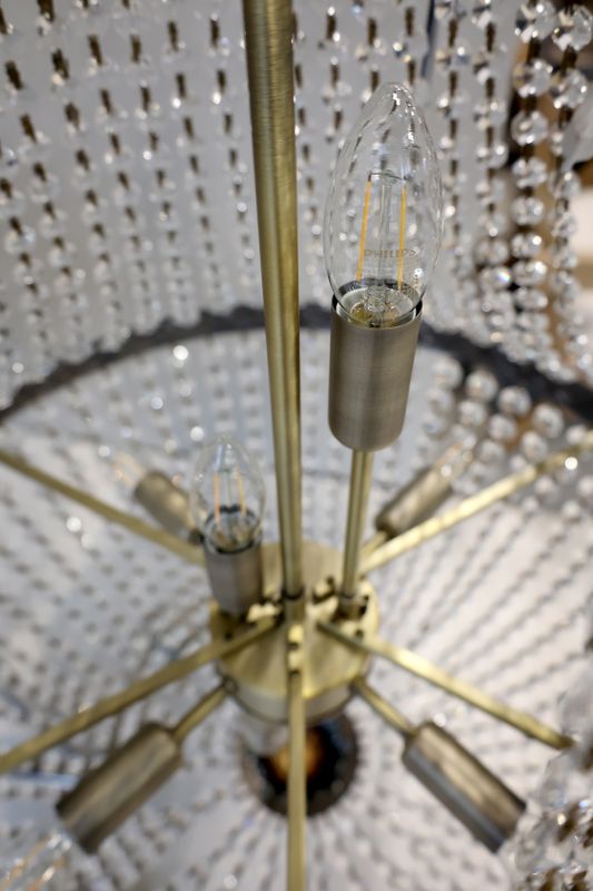 Chiq Antique Versailles Fransk Ljuskrona med Glasprismor