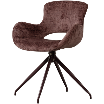 WOOOD Eliva Matstol i Lila Strukturvelvet - Set om 2