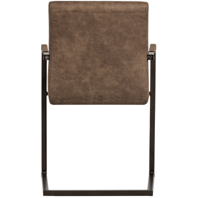 WOOOD BAS Matstol i Läderlook Mullvad 2 st