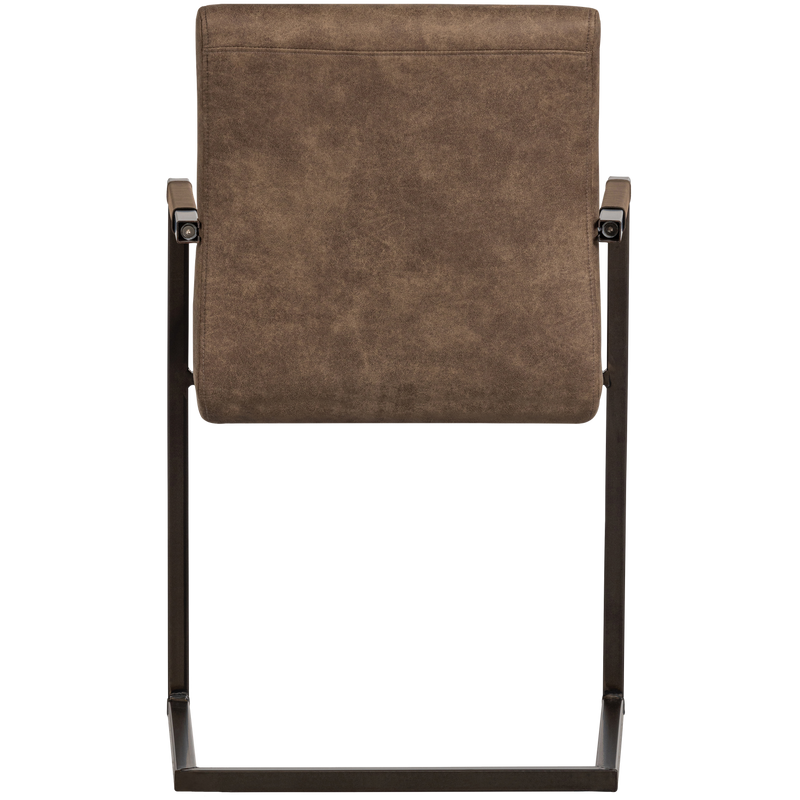 WOOOD BAS Matstol i Läderlook Mullvad 2 st