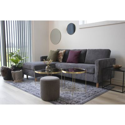 House Nordic Jersey Rund Spegel i Mässinglook 60 cm