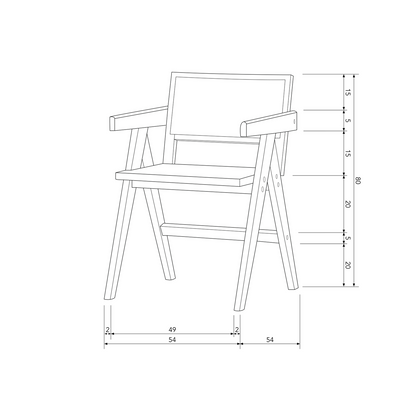 WOOOD Gunn Matstol i Rattan och Trä - Svart