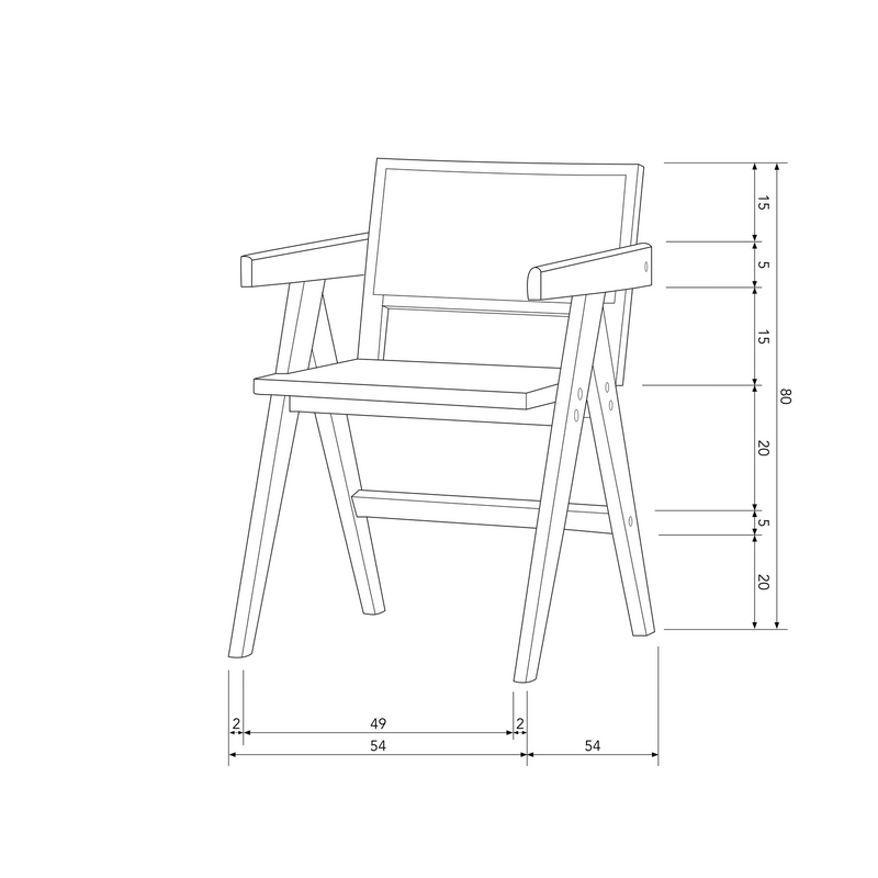 WOOOD Gunn Matstol i Rattan och Trä - Svart